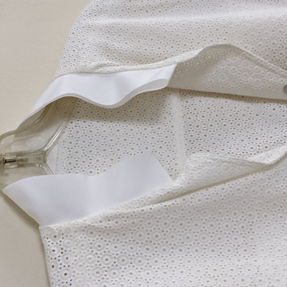 NWTs Elie Tahari Ivory Eyelet Cotton Andie Jacket size 12 - Picture 14 of 14